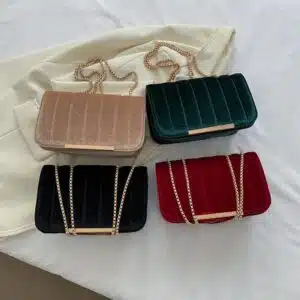 Velvet Fashion Stylish Chain Bag FN137