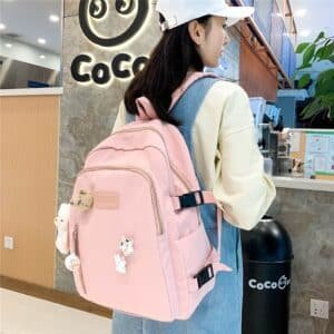 Alternative view of Mori Solid Color Large Capacity School Bag FN220