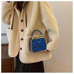 Alternative view of Hexagonal Structured Mini Handbag Twisted Handle FN263