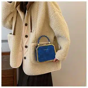 Alternative view of Hexagonal Structured Mini Handbag Twisted Handle FN263