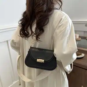 Alternative view of Elegant Minimalist Half-Moon Flap Bag FN278