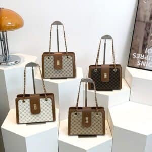 Vintage Monogram Box Bag with Chain Strap FN335