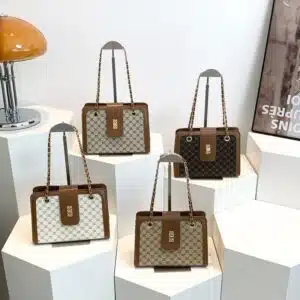 Vintage Monogram Box Bag with Chain Strap FN335