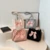 Feminine Bow-Accent Tote Bag FN312