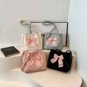 Feminine Bow-Accent Tote Bag FN312