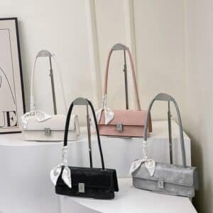Glamorous Rectangular Baguette with Scarf FN314