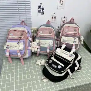 Multi-Compartment Cloth Student Backpack FN327