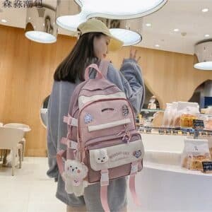Alternative view of Multi-Compartment Cloth Student Backpack FN327