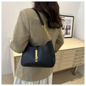 Alternative view of Gold Buckle Shoulder Bag FN393