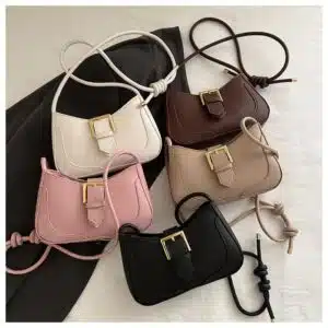Minimalist Buckle Crescent Bag FN395