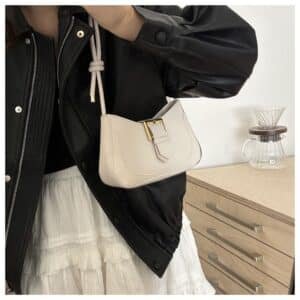 Alternative view of Minimalist Buckle Crescent Bag FN395