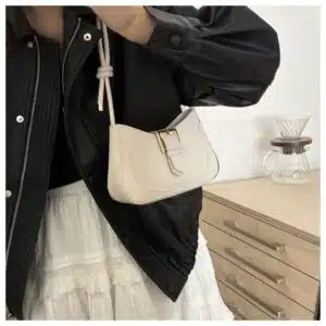 Alternative view of Minimalist Buckle Crescent Bag FN395