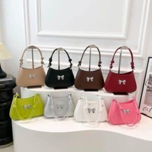 Small Metallic Bow Shoulder Bag FN396