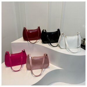 Glossy Minimalist Crescent Bag FN433