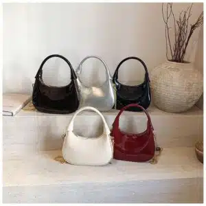 Glossy Crescent Shoulder Bag FN436