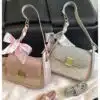 Elegant Monogram Flap Bag with Scarf Detail FN439