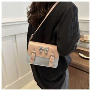 Alternative view of Vintage Bow-Accent Satchel Bag FN340