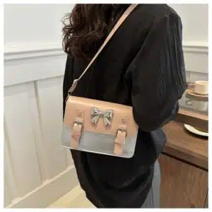 Alternative view of Vintage Bow-Accent Satchel Bag FN340