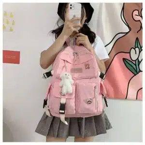 Alternative view of Multi-Pocket Harajuku Style Backpack FN351