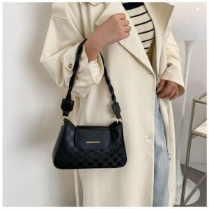 Alternative view of Checkerboard Minimalist Shoulder Bag FN366