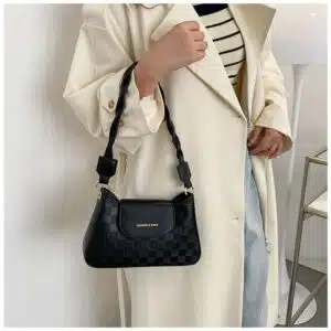 Alternative view of Checkerboard Minimalist Shoulder Bag FN366