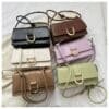 Minimalist Buckle Accent Flap Bag FN346