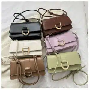 Minimalist Buckle Accent Flap Bag FN346