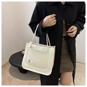 Alternative view of Butterfly Accent Textured Tote Bag FN373