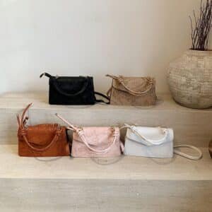 Floral Embossed Top Handle Flap Bag FN375