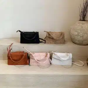 Floral Embossed Top Handle Flap Bag FN375