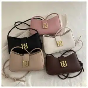 Minimalist Square-Buckle Baguette Bag FN402