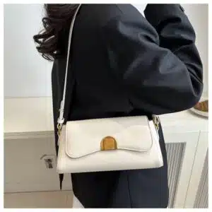 Alternative view of Modern Curved Flap Crossbody Bag FN406