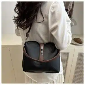 Alternative view of Structured Minimalist Bucket Bag FN426