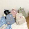 Trendy Nylon Patch Backpack FN427