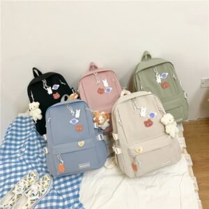 Trendy Nylon Patch Backpack FN427