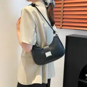 Alternative view of Sophisticated Crescent Buckle Bag FN425