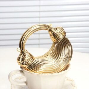 Alternative view of Sculptural Metallic Crescent Mini Bag FN446