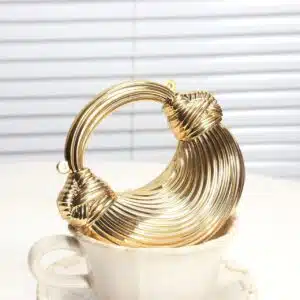 Alternative view of Sculptural Metallic Crescent Mini Bag FN446