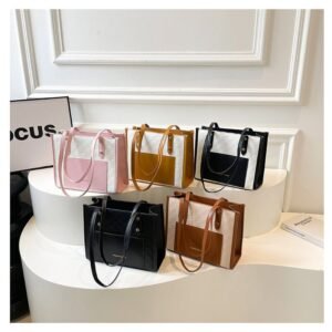 Professional Two-Tone Monogram Tote Bag FN452