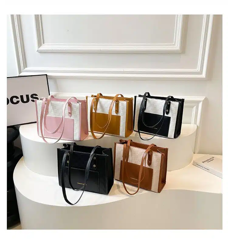 Professional Two-Tone Monogram Tote Bag FN452