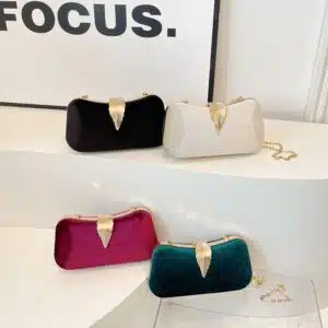 Compact PU & Fabric Crossbody Shoulder Bag FN453