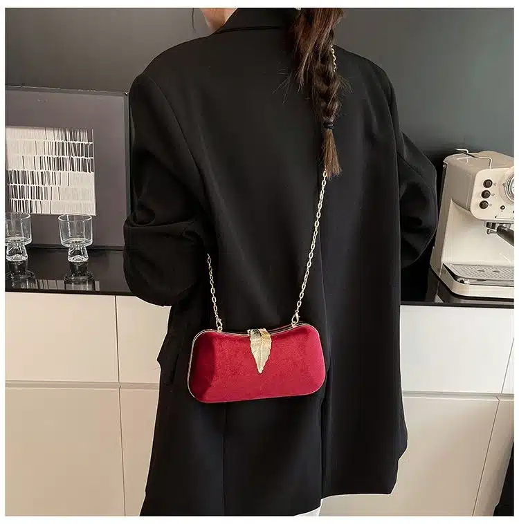 Compact PU & Fabric Crossbody Shoulder Bag FN453 - Image 4