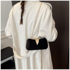 Compact PU & Fabric Crossbody Shoulder Bag FN453 - Image 3