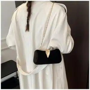 Compact PU & Fabric Crossbody Shoulder Bag FN453 - Image 3
