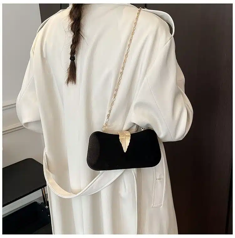 Compact PU & Fabric Crossbody Shoulder Bag FN453 - Image 3